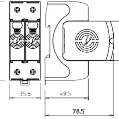 Scaricatore di sovratensione Bettermann V50+NPE, 1L, tipo 1+2, 280V 
