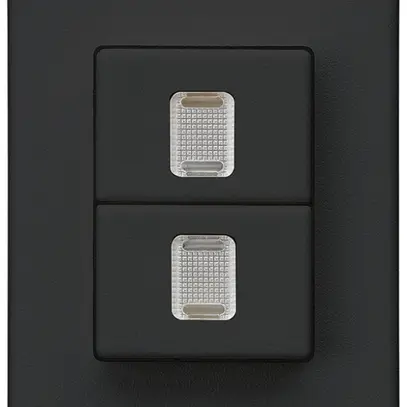 Interrupteur à poussoir double INC Hager FLF 10A/250V 1/1L illuminé noir 