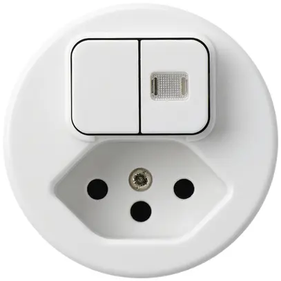 Inserto per combinazione luminosa 2×A-R/1L+T13 bianco basico 1 lente pro.bambini 