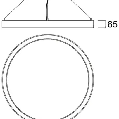 LED-Pendelleuchte Sylvania Nilo 56W 5980lm 840 DALI EM Ø800mm schwarz 