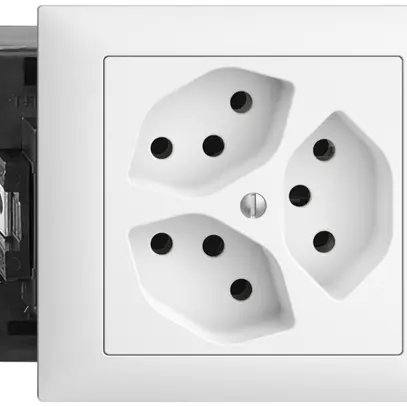 Prise INC EDIZIOdue 3×T13 blanc 49…69mm 