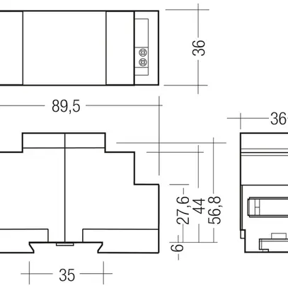 REG-Stromversorgung Tridonic DALI PS2 89.5×36×36mm 