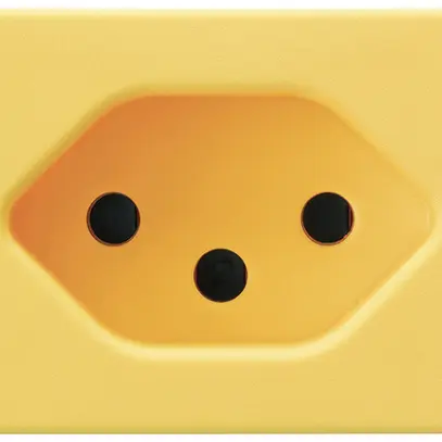 Prise INC FLF Hager type 13 jaune bornes à vis 