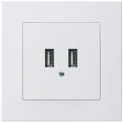 Presa di carica USB INC Hager kallysto.pro 240V 2400mA bianco 