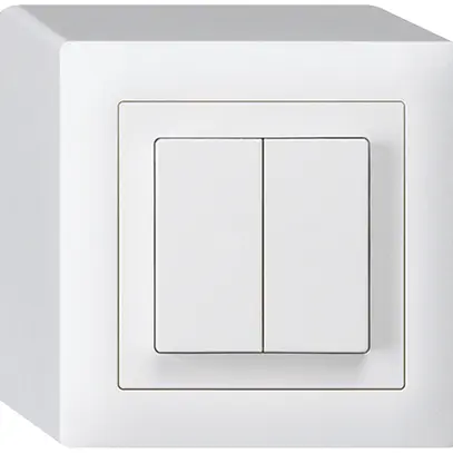 Interruttore AP kallysto 1/3+3/1L bianco 