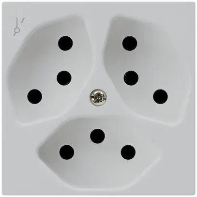 Presa INC kallysto 3×T13/1 grigio chiaro con protezione bambini 