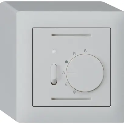 Termostato ambiente AP kallysto grigio chiaro con interruttore 