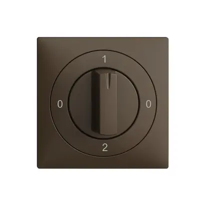 Kit frontale EDIZIOdue 0-1-0-2 60×60mm coffee per interruttore rotativo 