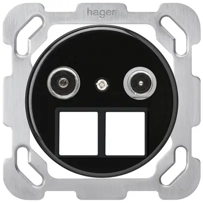 Prise multimédia ENC basico TV-R montage B 11dB 2GHz noir 