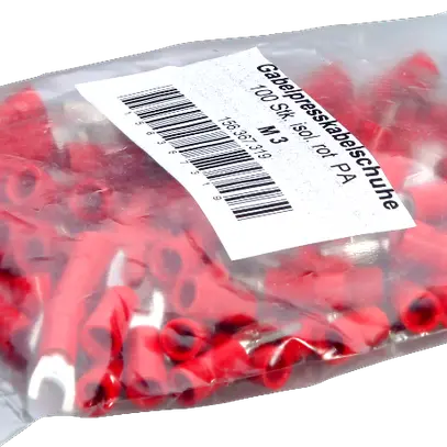 Cosse à sertir forme fourche Mischke IG M5 0.5…1.5mm² Cu-étamé isolé rouge 