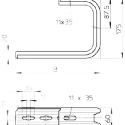Étrier pour mur/plafond Bettermann TPD L=245mm zingué 