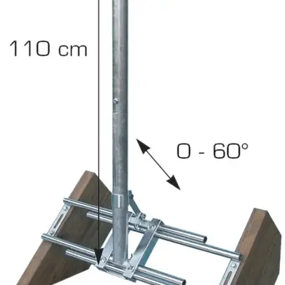 Support sur chevron WISI SP90 pour antenne parabolique, Ø48×1100mm 