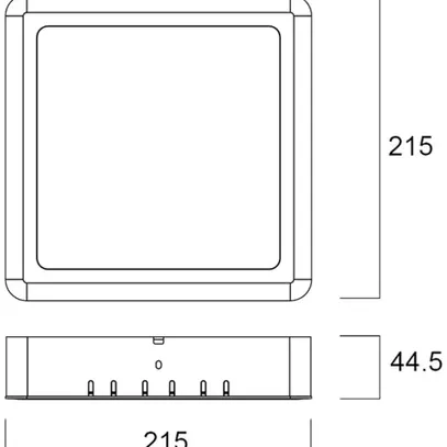 Downlight LED AP Sylvania START eco 15W 1650lm 3000K 110° 215×215mm blanc 