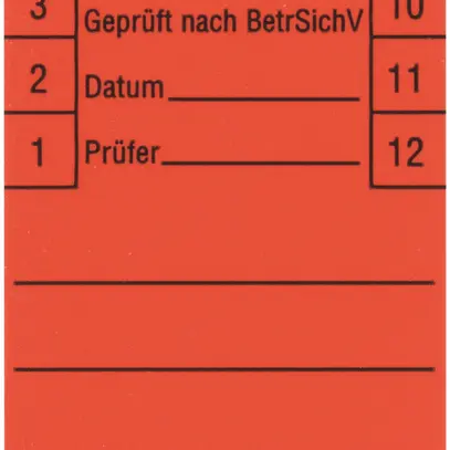 Étiquettes de contrôle 1280R 60×40mm 250 pièces rouge 