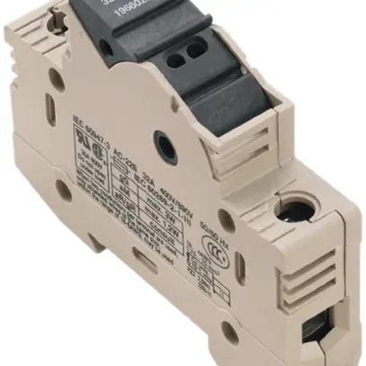 Morsetto fusible Weidmüller WSI /1 10×38 connessione a vite 25mm² TS35 beige 
