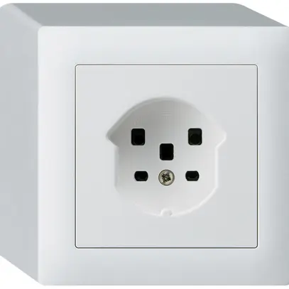 Prise AP kallysto T25 blanc bornes à vis 