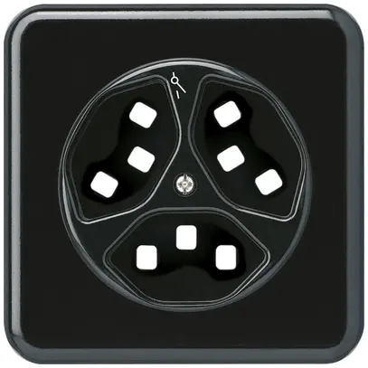 Kit frontale INC per presa Hager basico 3×tipo 23 1×S G nero 