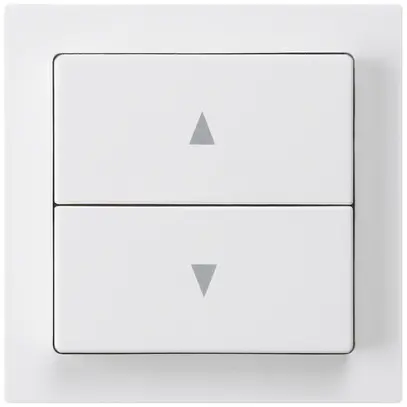 Interruttore per tapparelle kallysto bianco con 2 tasti di comando bianco 