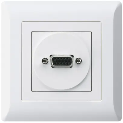 Prise de raccordement ENC kallysto.line VGA blanc avec raccordement à vis 