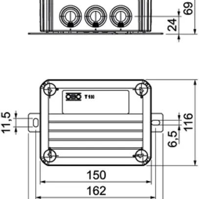 Scatola di derivazione Bettermann E30-E90 morsetto doppio 150×116×67mm 5x6mm² ar 