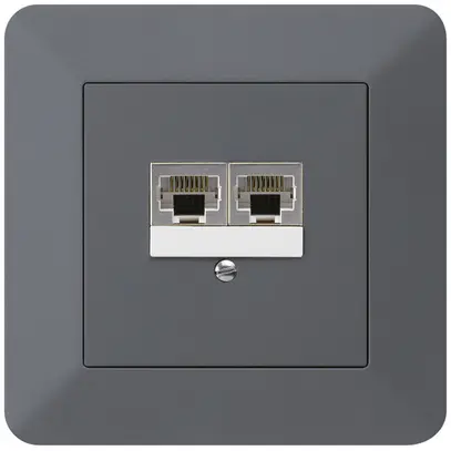 Scatola INC kallysto.trend 2×RJ45s antracite parallelo 