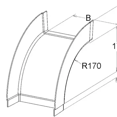 Gomito esterno Niedax 100×80mm 