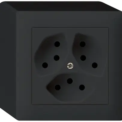 Prise AP kallysto 3×T13 noir 