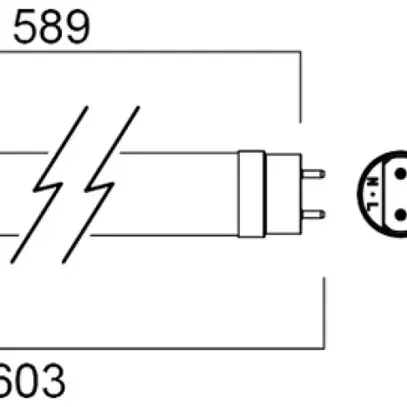 Tube LED Sylvania ToLEDo AVANT G13 6.6W 1000lm 3000K 603mm opalin 