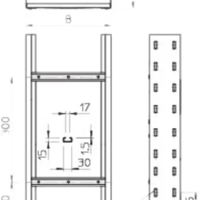 Passerella cavi Bettermann WKLG 110×200×6000mm perforata zincata in continuo 