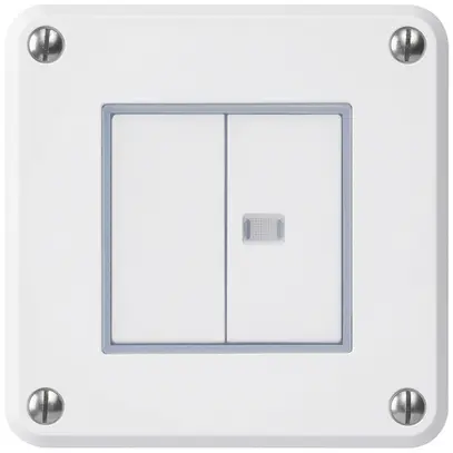 Interrupteur ENC robusto IP55 schema 3/contact à poussoir 1×lumineux blanc combi 