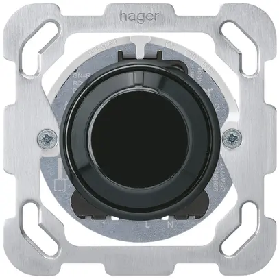 Varialuce rotativo universale INC Hager basico BM 20…400W/VA nero 