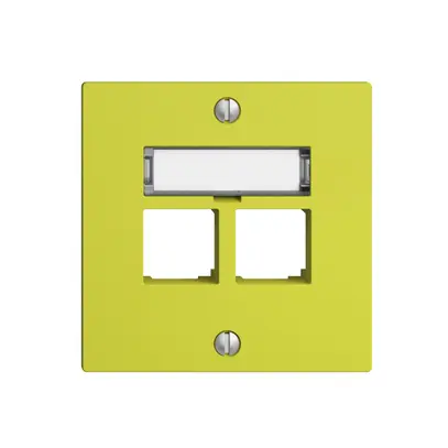 Kit di montaggio S-One EDIZIOdue F per 2×RJ45 diritto, lemon 