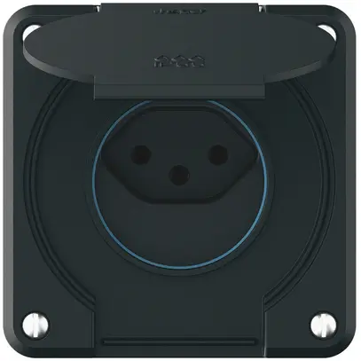 Presa INC robusto 1×tipo 13 IP55 nero 