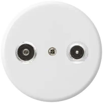 Prise d'antenne basico TV-R montage A 4dB 2GHz blanc 