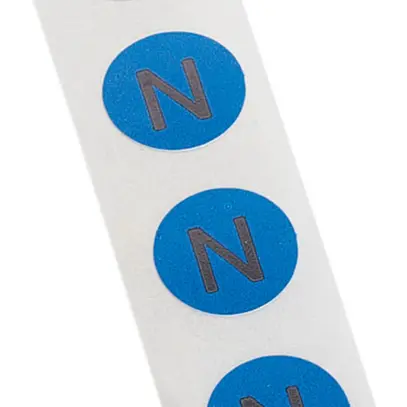 Placchetta indicatrice Weber N blu sacchetto a 50 pezzi 