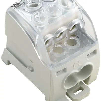 Bloc répartiteur WM WPD 105 1×35+1×16/2×25+3×16 1L connexion à vis TS35 gris 