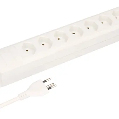 Prise multiple MH 8×T13 Prime-Line Td 3×1mm² 3m blanc 