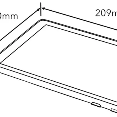 Schermo tattile INC 8" Amika, Ethernet/WLAN/Z-Wave 1DI IPS 1280×800px PoE/12VDC 