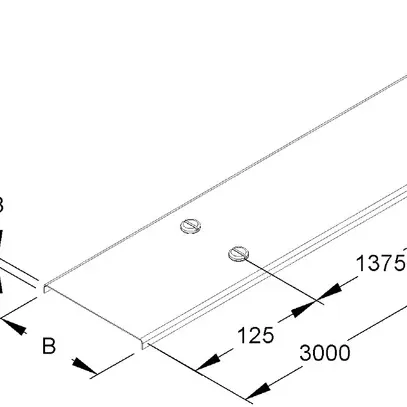 Couvercle pour chemin de distribution 50mm zingué sendzimir 