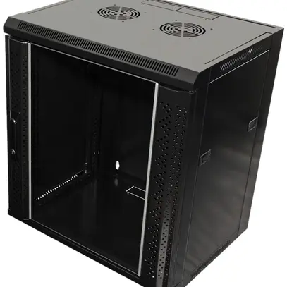 Armoire murale VALUE 12 UH (h×l×p) 640×570×450 mm, noir, RAL9005 