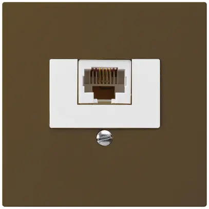 Insert pour prise de raccordement kallysto 1×RJ45u brun 
