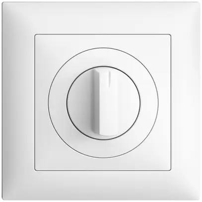 UP-Frontset, EDIZIOdue weiss 88×88mm für Drehschalter 