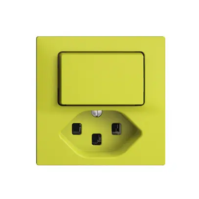 Combinaison 3/1L+T23 16A EDIZIOdue lemon 