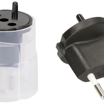 Adattatore fisso MH 2L 10A 230VAC Schuko/T11 CEE7/17-CH T11, nero 