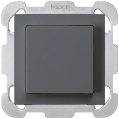 Interrupteur ENC kallysto 3/2L anthracite avec plaque de fixation 