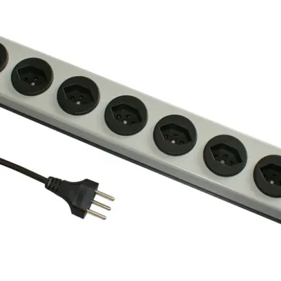 Presa multipla MH 9×T13 PowerLine, Td 3×1mm², 1.5m, nero 