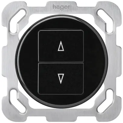 Insert pour interrupteur pour stores ENC basico noir 2-touches bornes enf. 