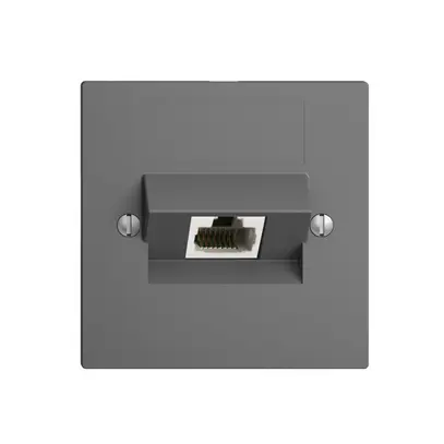 Inserto per presa di raccordo INC 1×RJ45/u 4P ITplus EDIZIOdue grigio scuro 