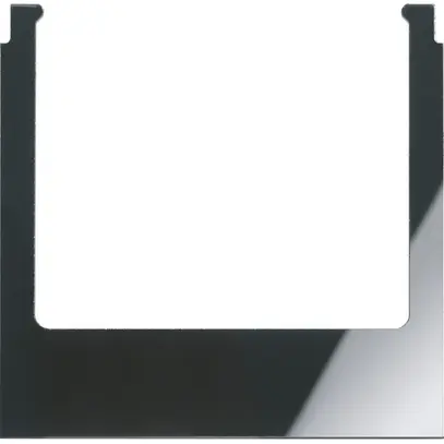 Cadre design audio Hager elcom.touch/elcom.fon carré verre noir 