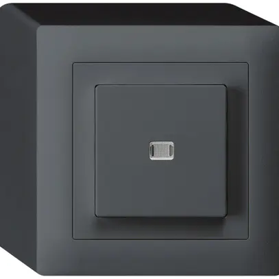 Interruttore pulsante luminoso AP kallysto 3/1L antracite 
